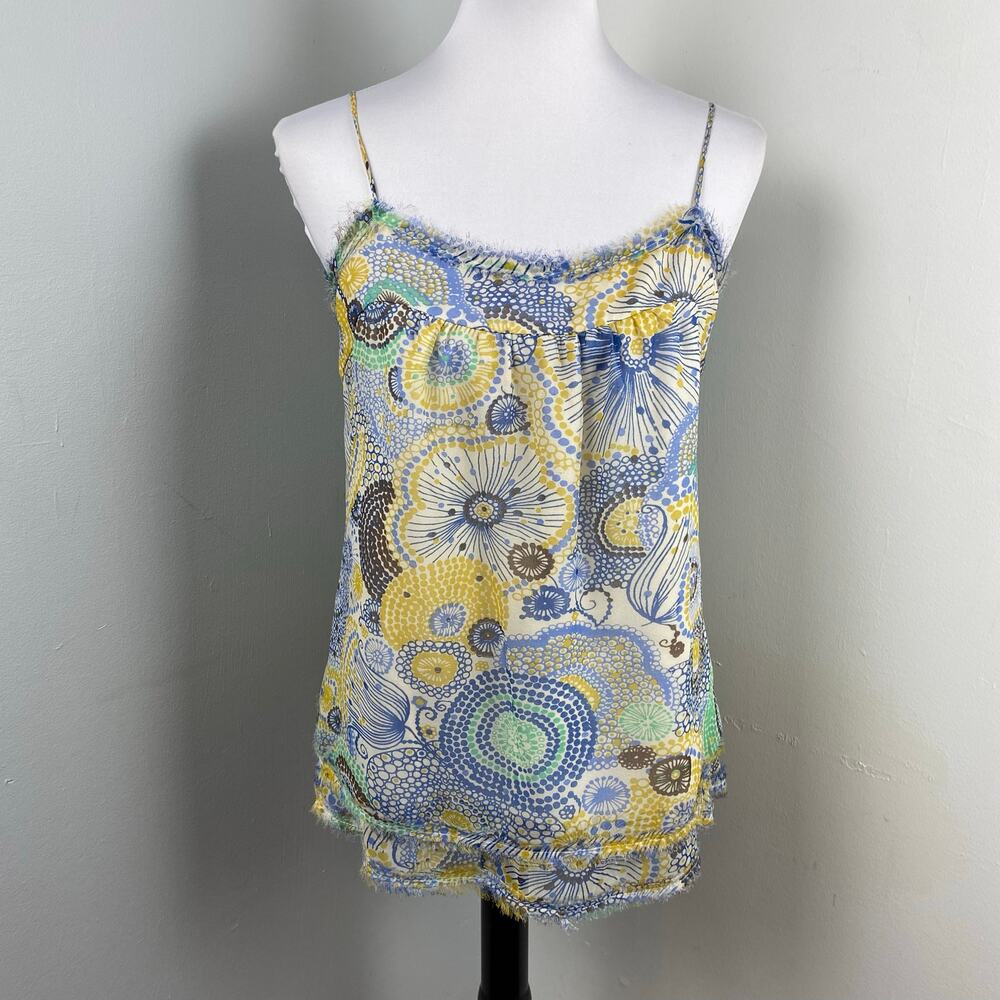 Poleci Silk Printed Razor Cut Tank Top Size 8